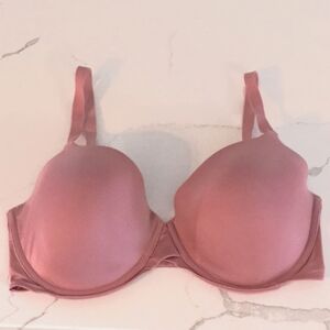 Maidenform 38DD Fabolous Fit T Shirt bra pink Silky